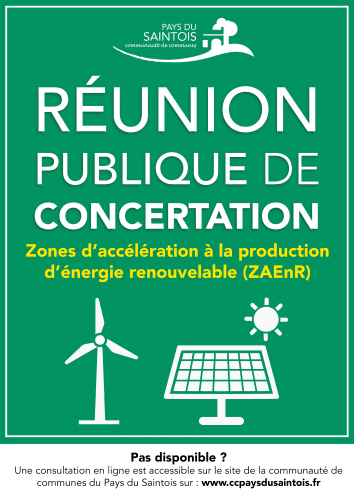 Zones d’accélération à la production  d’énergie renouvelable (ZAEnR) : réunion publique et consultation en ligne