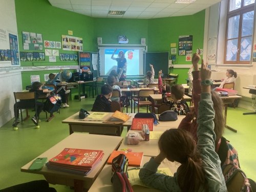 Atelier au sein d'une classe de CE2/CM1 au sein de l'école de Tantonville, le 26/01/23